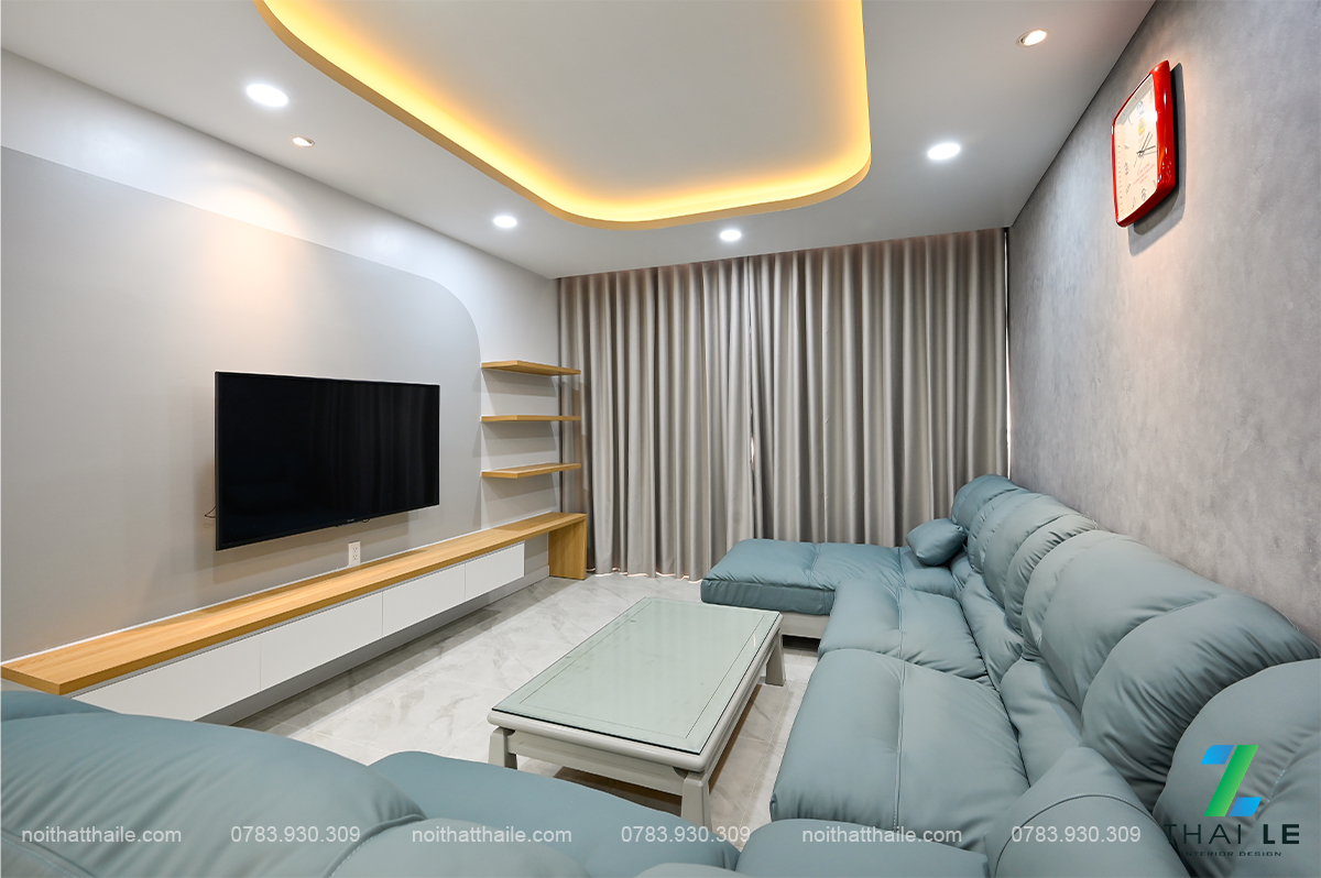 Thi công nội thất phòng khách bếp căn hộ Giai Việt | B23.07 - 140m2